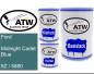 Preview: Ford, Midnight Cadet Blue, 9Z / 5880: 500ml Lackdose + 500ml Klarlack + 250ml Härter - Set, von ATW Autoteile West.
